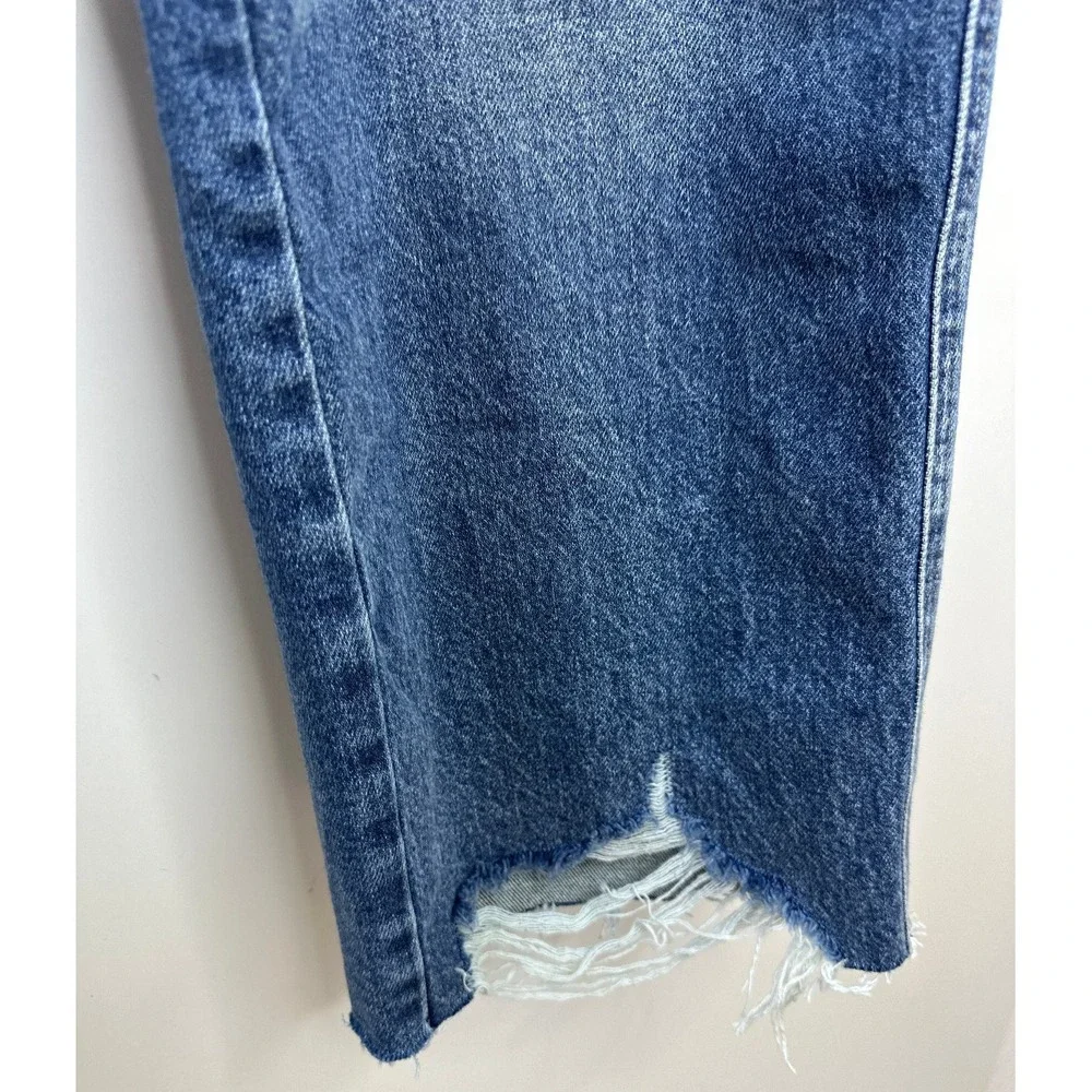 Judy Blue Wide Leg High Waist Rigid Magic Destroy Hem Crop Denim Jeans 7 / 28 - Picture 11 of 16